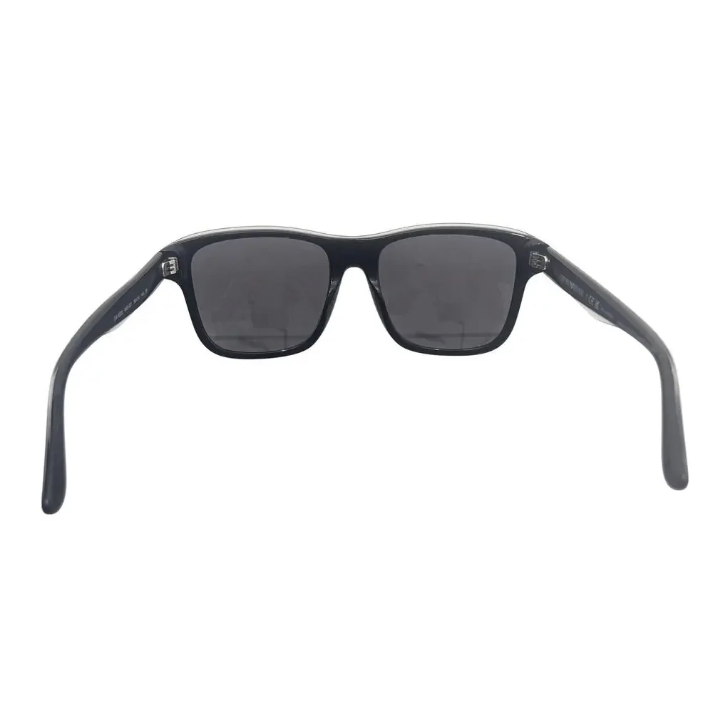 Emporio Armani Shiny Black Top Crystal Dark Gray Polarized Sunglasses EA 4208